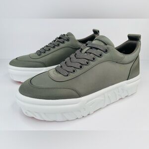 CHRISTIAN LOUBOUTIN Choukario Platform Men Gray Nylon Sneakers EU 46 - US 13
